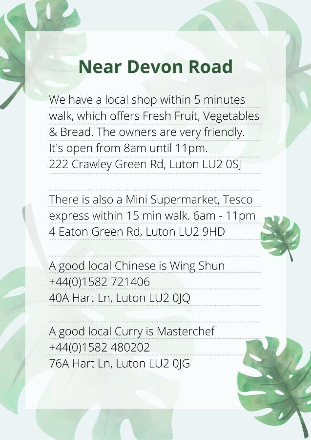 Homestay 5min Drive To Luton Airport, 2 Train Stations & Motorway - Free Parking - Late Check Out 11am - Quiet & Peaceful Location With A Relaxing Garden - Only 25min Drive To North London - Free Wifi *